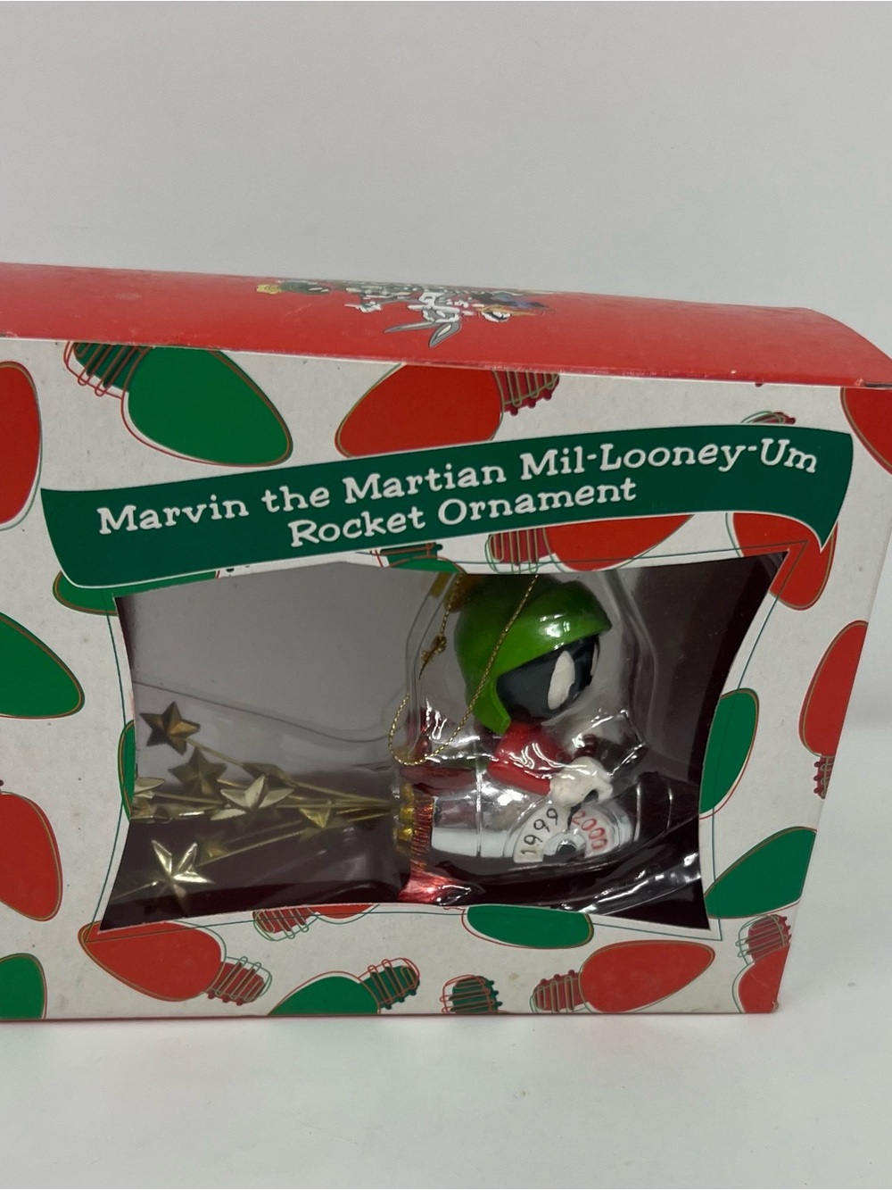 99-00 Marvin the Martian Mil-Looney -Um Rocket Christmas ornament Vintage Y2K